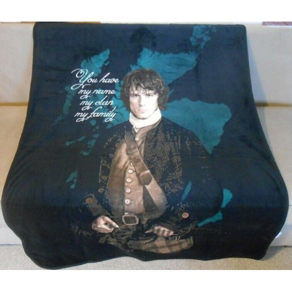 New Outlander Plush Throw Gift Blanket Jamie Fraser Photo Sam Heughan TV Series